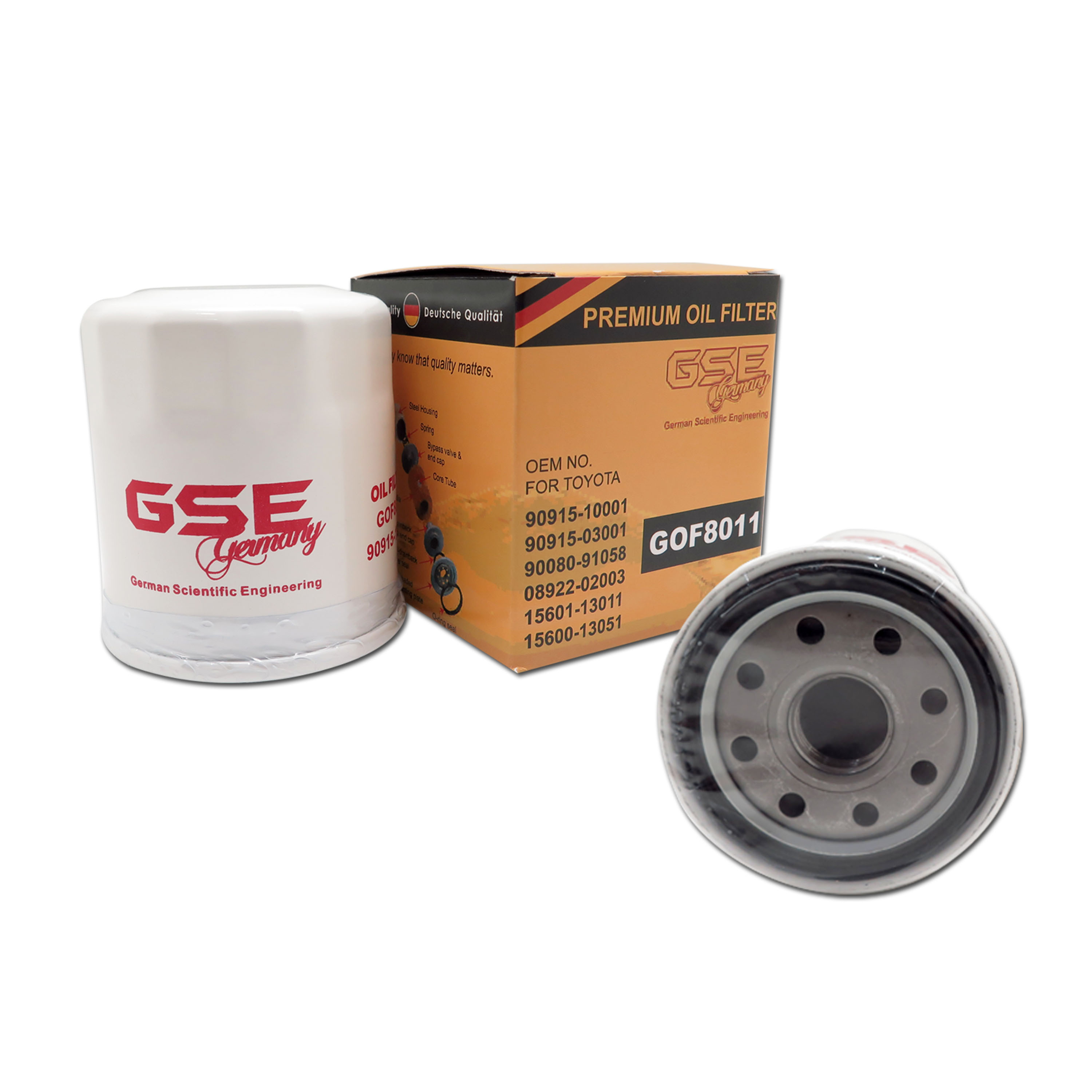 GOF8011 GSE GERMANY OIL FILTER (OEM#90915-10001 / L14476 / C110)